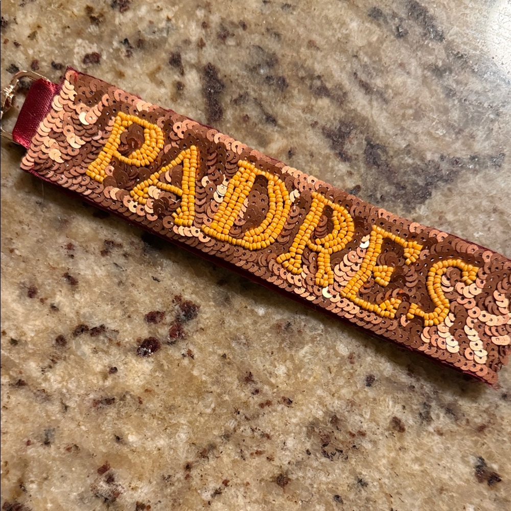 Sequin Custom San Diego Padres Keychain
